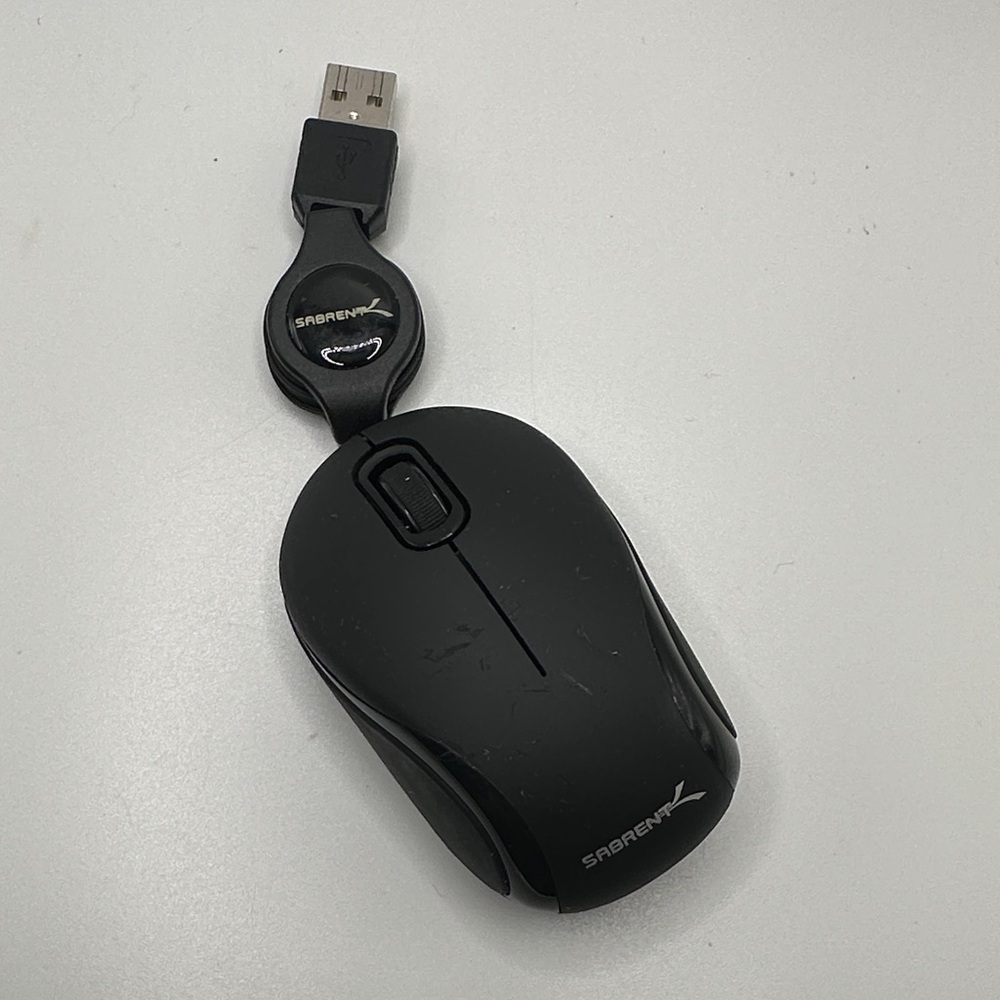 Travel Black USB Optical Mouse